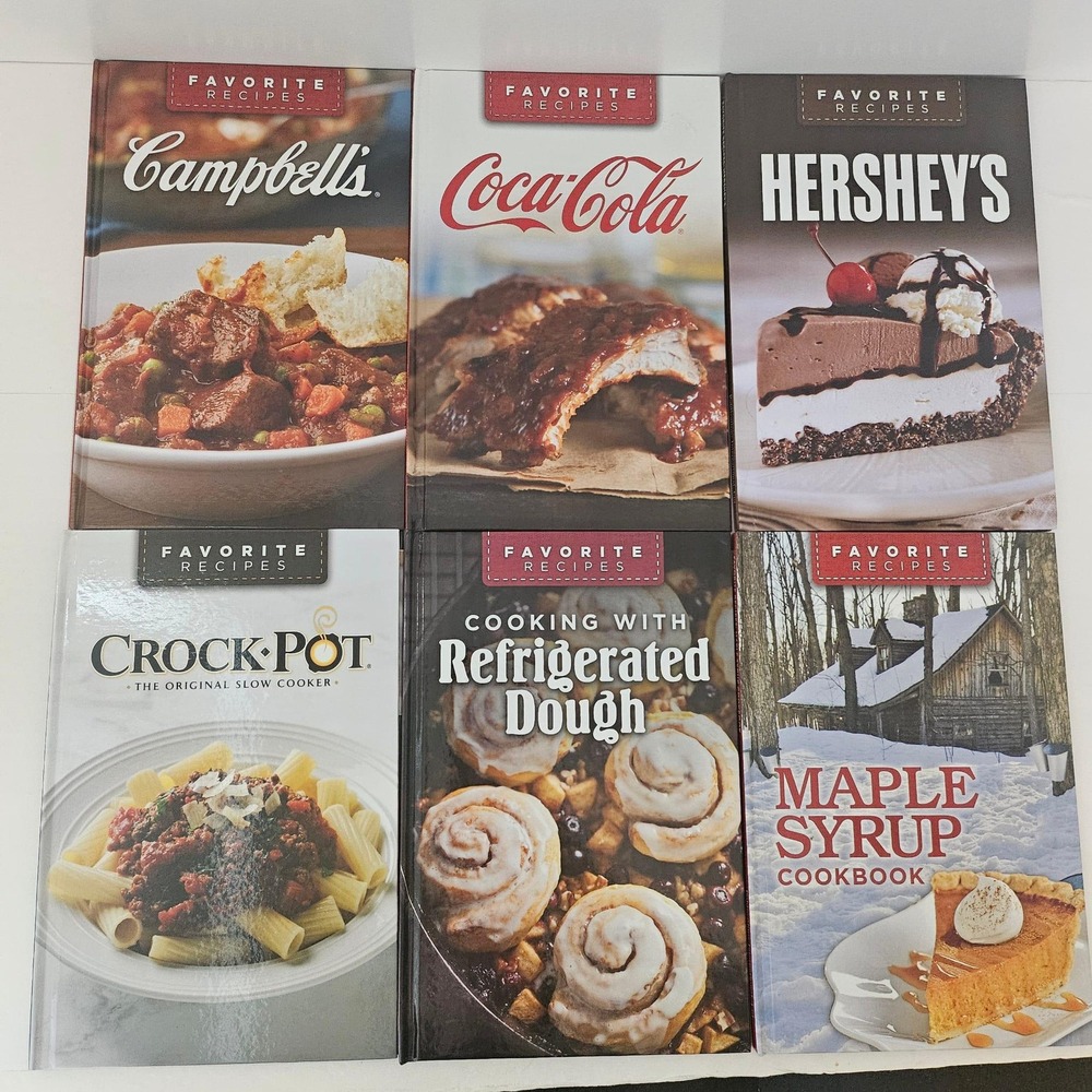 Favorite Recipes Cookbook Lot of 6 Hershey's Coca-Cola Campbell's ect. Hardcover